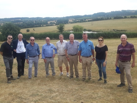Environment Agency, Warwickshire County Council, and the Regional Flood & Coastal Committee Visit SAFAG To Inspect NFMs Group Photo July 2018