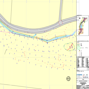 Specialist CAD image showing the design of a bund.